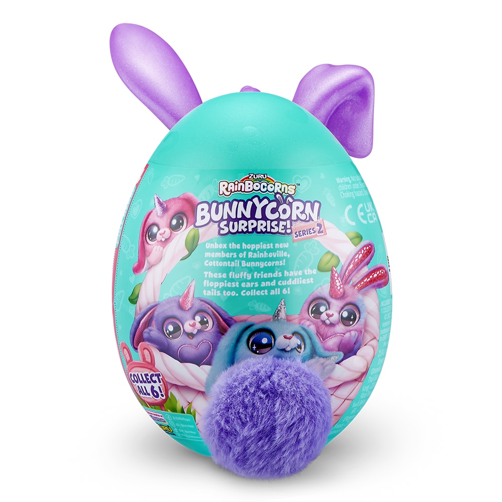 Jucarie de plus RAINBOCORNS Unicornul curcubeu Iepuras S2 ZR9280O, 3 ani+, multicolor