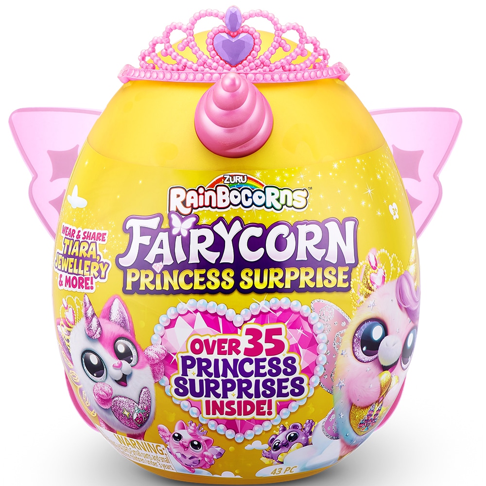 Jucarie de plus RAINBOCORNS Fairycorn Princess Surprise ZR9281O, 3 ani+, multicolor