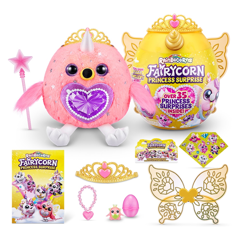 Jucarie de plus RAINBOCORNS Fairycorn Princess Surprise ZR9281O, 3 ani+, multicolor
