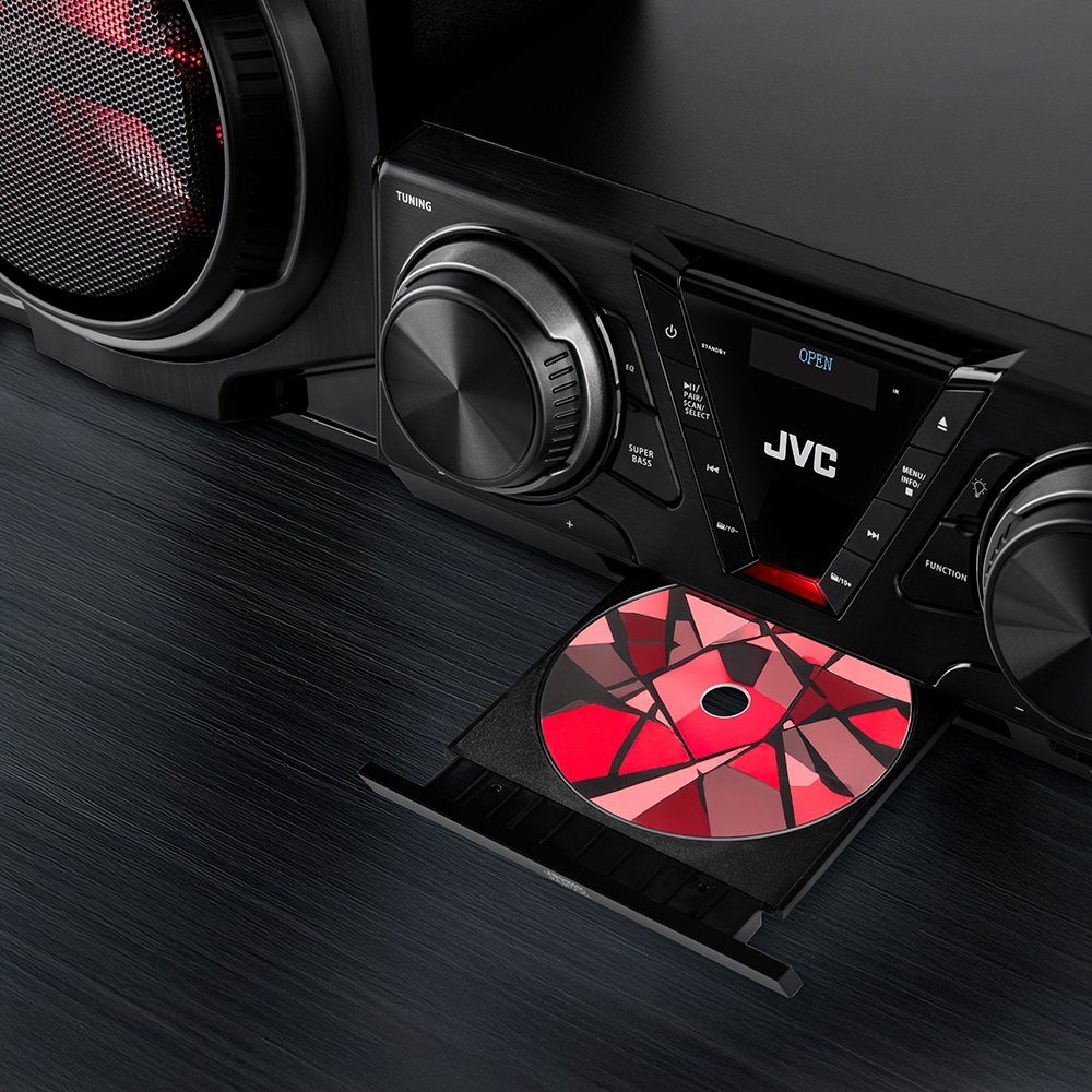 Sistem audio JVC MX-E325B, 100W, Bluetooth, USB, CD, Radio FM, negru