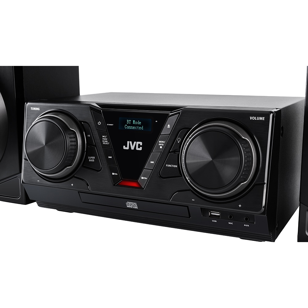 Sistem audio JVC MX-E325B, 100W, Bluetooth, USB, CD, Radio FM, negru
