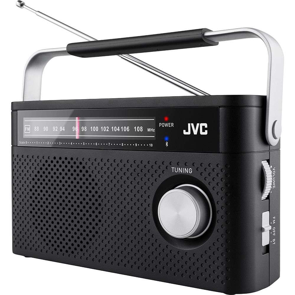 Radio portabil JVC RA-E315B, Bluetooth, analog, negru