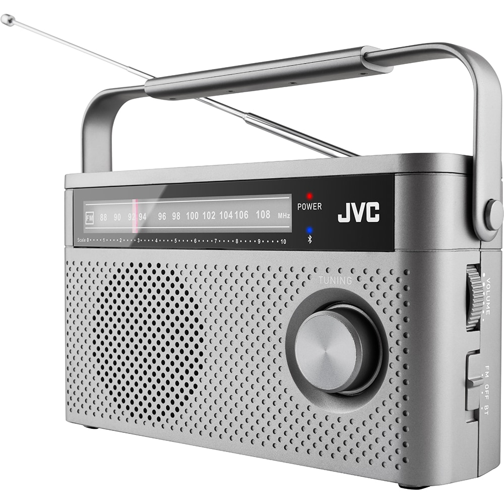 Radio portabil JVC RA-E315G, Bluetooth, analog, gri