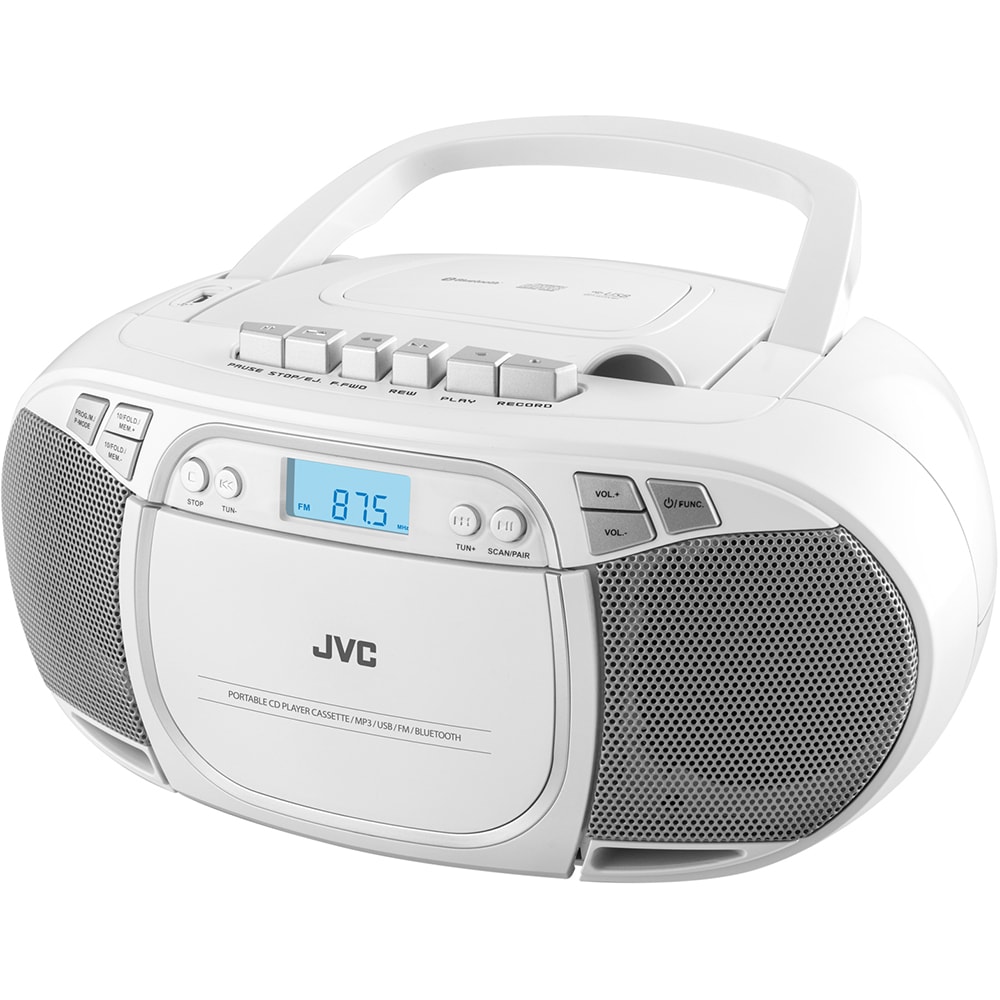Radio CD JVC RC-E451W, Bluetooth, USB, Caseta, alb