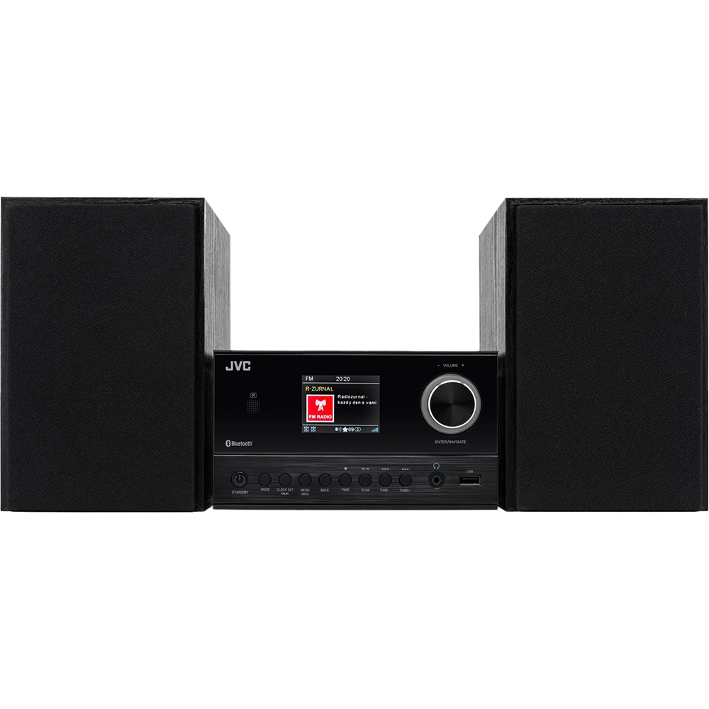 Microsistem audio JVC UX-E225B, 30W, Bluetooth, USB, CD, Radio FM, negru