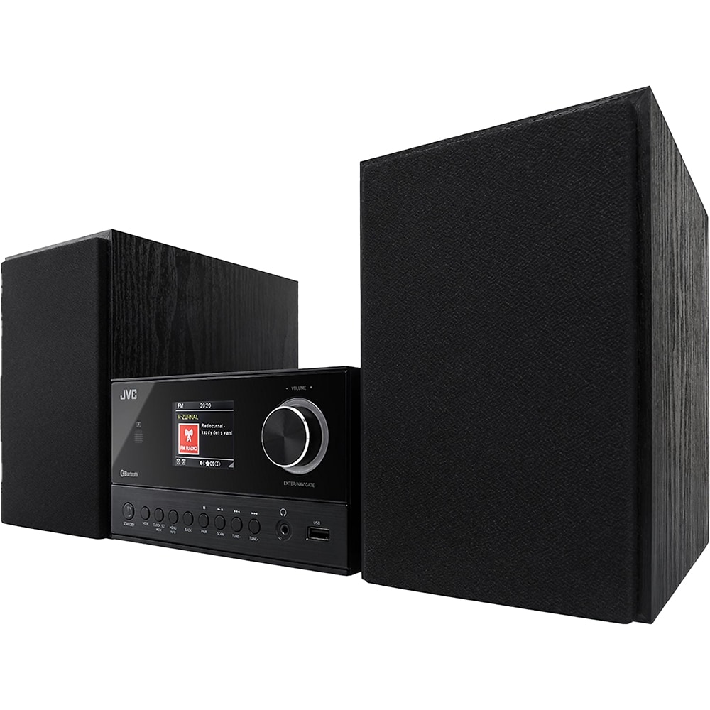 Microsistem audio JVC UX-E225B, 30W, Bluetooth, USB, CD, Radio FM, negru