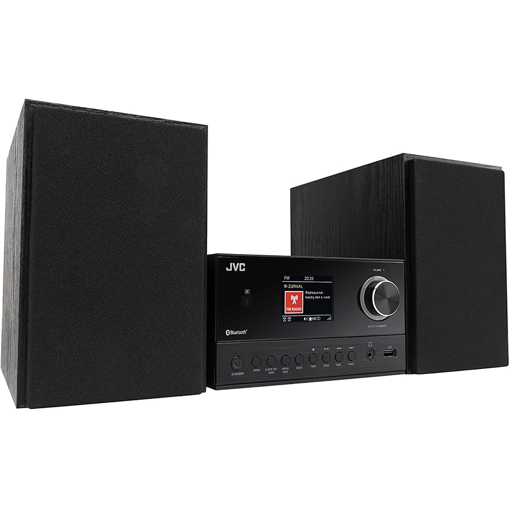 Microsistem audio JVC UX-E225B, 30W, Bluetooth, USB, CD, Radio FM, negru