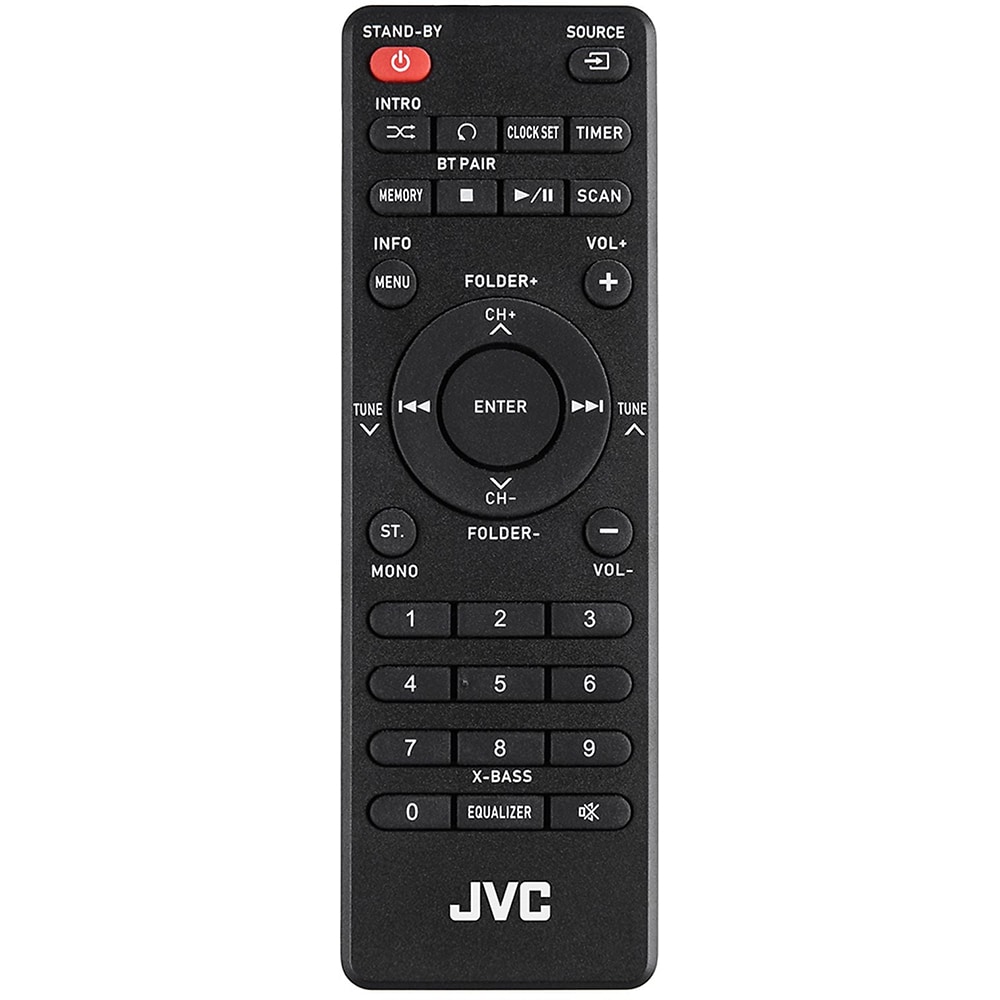 Microsistem audio JVC UX-E225B, 30W, Bluetooth, USB, CD, Radio FM, negru