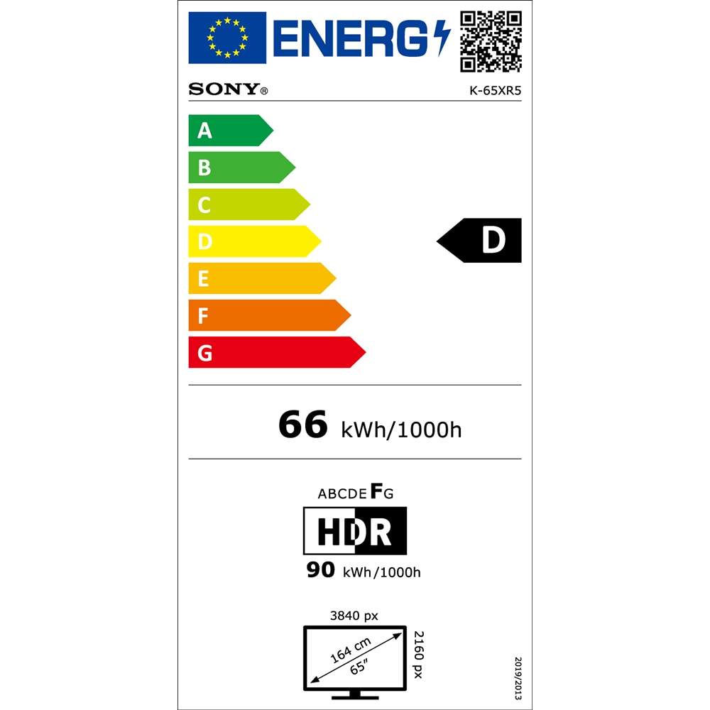 Televizor Mini LED Smart SONY BRAVIA 5 K65XR55, Ultra HD 4K, 164cm