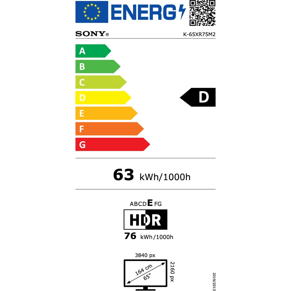 Televizor True RGB LED SONY BRAVIA 7 II 65XR75M2, Ultra HD 4K, 164cm