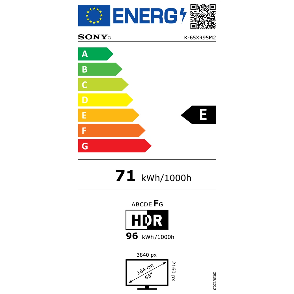 Televizor True RGB LED SONY BRAVIA 9 II 65XR95M2, Ultra HD 4K, 164cm