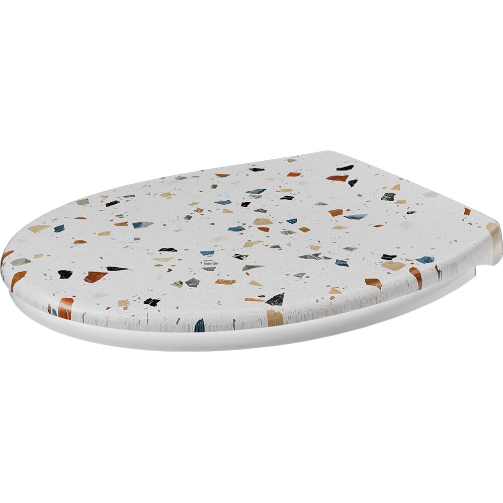 Capac WC GOODHOME Diani K03TRZ, inchidere lenta, duroplast, terrazzo
