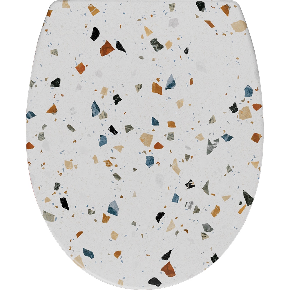 Capac WC GOODHOME Diani K03TRZ, inchidere lenta, duroplast, terrazzo