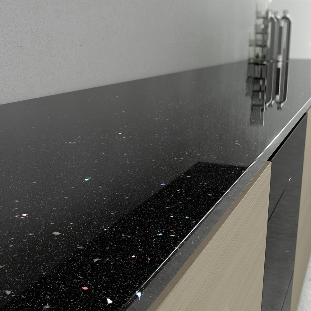 Blat bucatarie Kronospan Andromeda K218 GG, 410 x 60 x 3.8 cm, negru