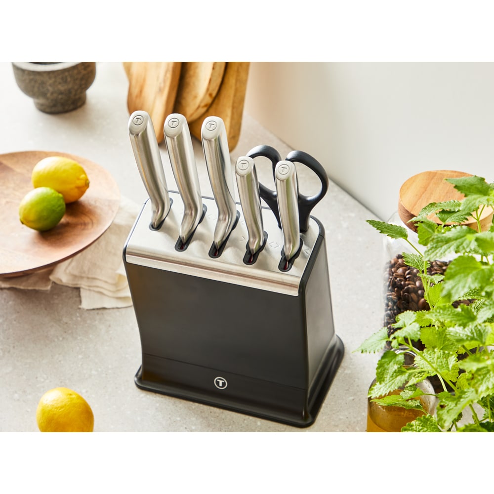 Set cutite TEFAL K2977S44, 6 piese, inox, argintiu