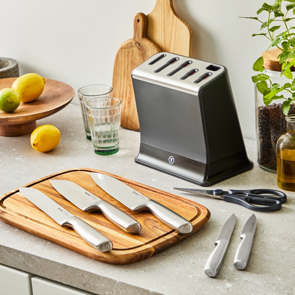 Set cutite TEFAL K2977S44, 6 piese, inox, argintiu