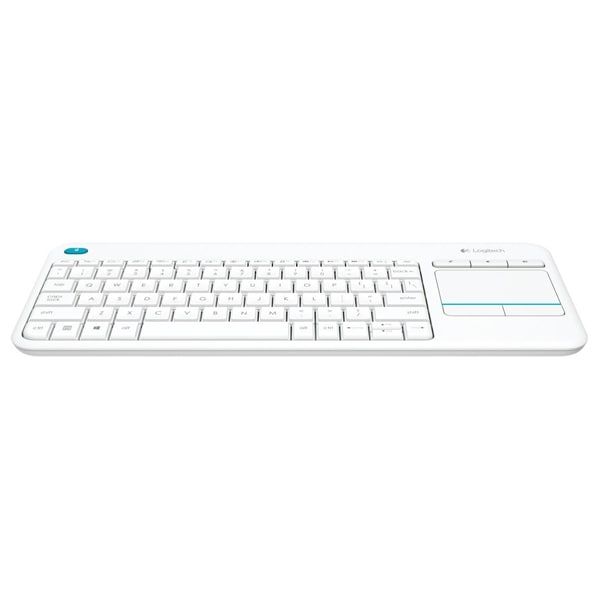 Tastatura Wireless LOGITECH Touch K400 Plus, USB, Layout US INT, alb