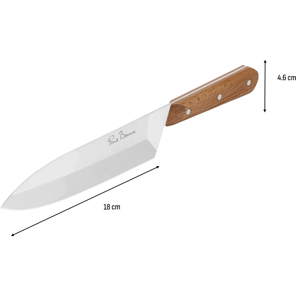 Cutitul Bucatarului TEFAL K4220104, 18 cm, inox, maro
