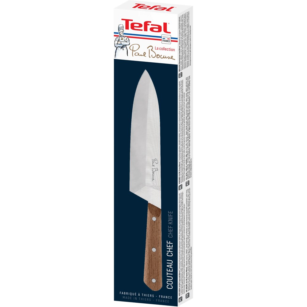 Cutitul Bucatarului TEFAL K4220104, 18 cm, inox, maro