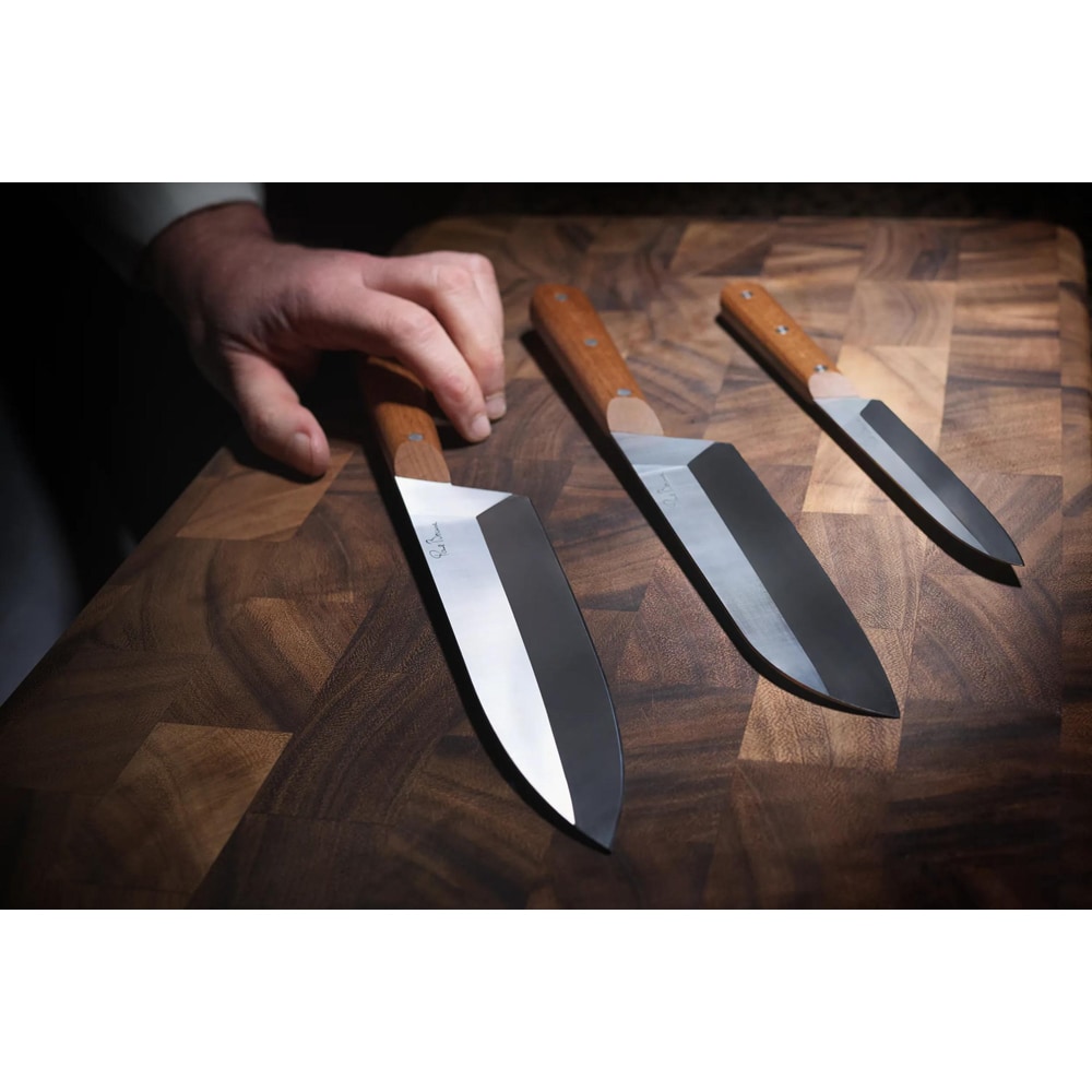 Set cutite TEFAL Paul Bocuse K422S304, 3 piese, 12-18cm, inox, maro