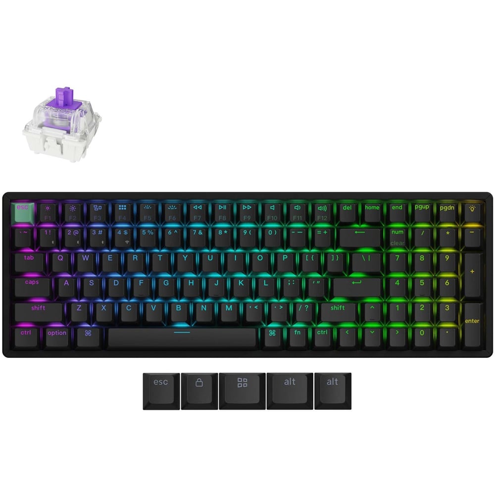Tastatura Gaming Wireless magnetica KEYCHRON K4 HE Standard Edition, Bluetooth, USB, Layout USB, negru