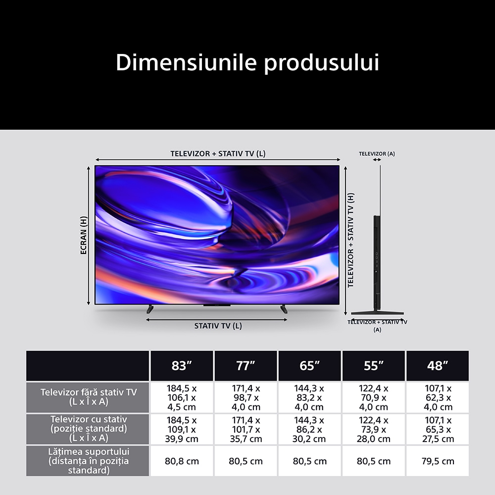 Televizor OLED Smart SONY BRAVIA 6 55A65, Ultra HD 4K, HDR, 139cm