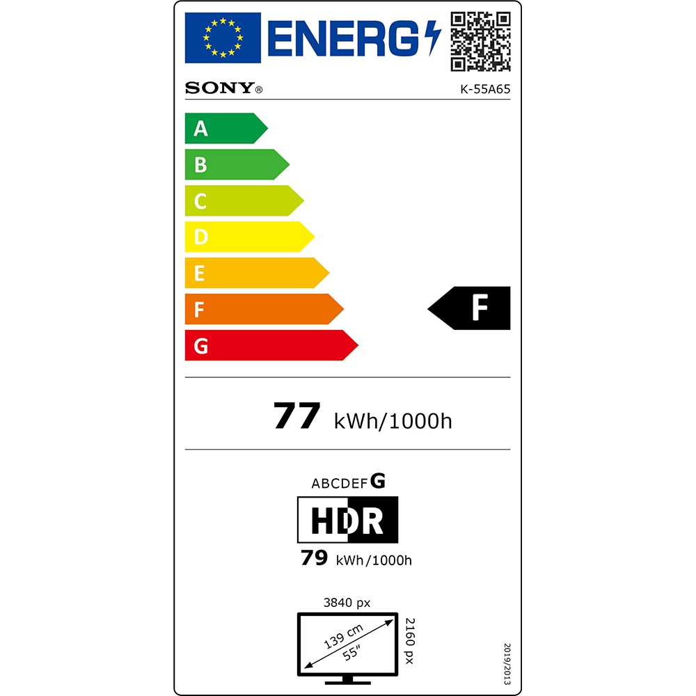 Televizor OLED Smart SONY BRAVIA 6 55A65, Ultra HD 4K, HDR, 139cm