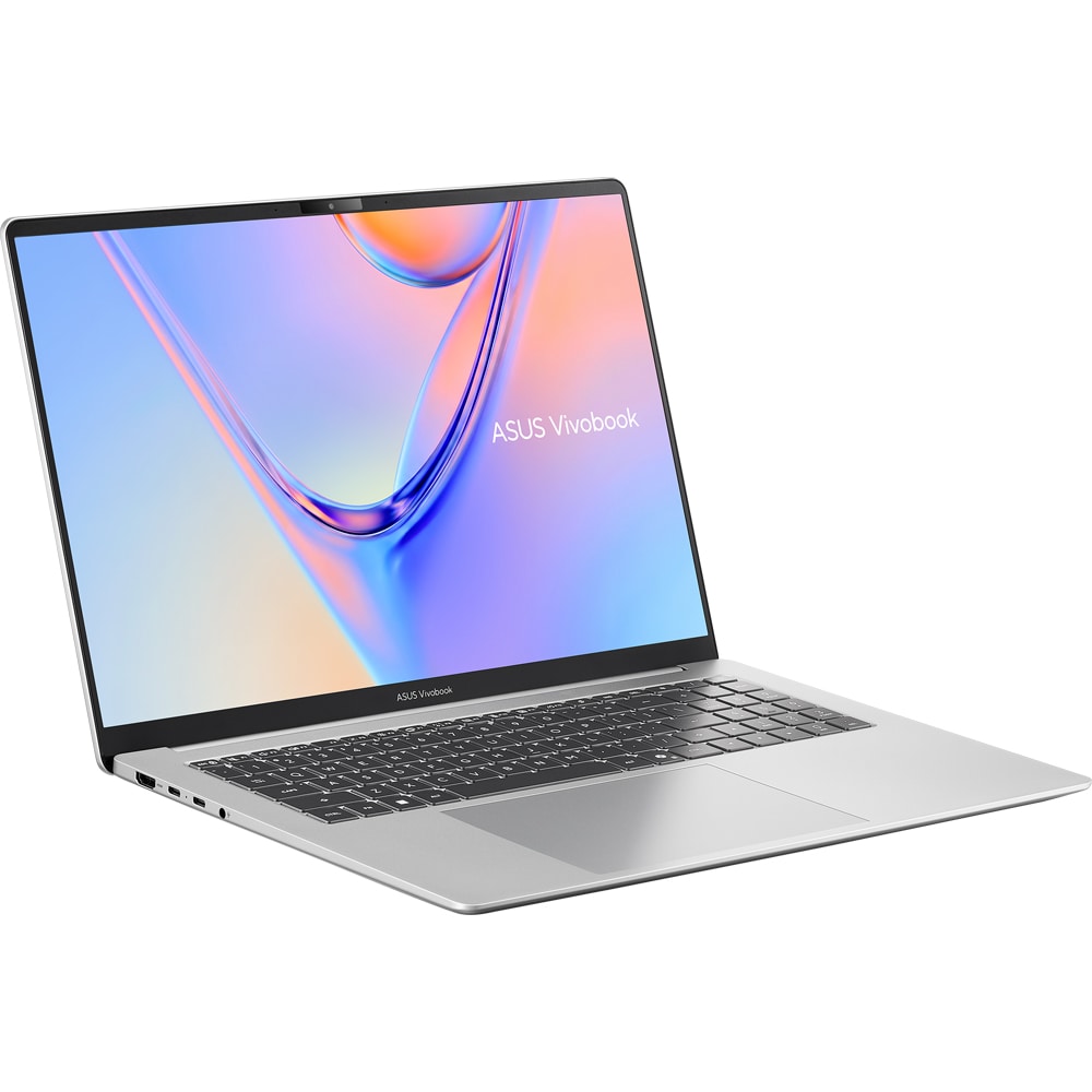 Laptop ASUS Vivobook S16 K5652MA-TK208, Intel Core 7 350 pana la 4.8GHz, 16" WUXGA, 16GB, SSD 512GB, Intel Graphics, Free Dos, Cool Silver