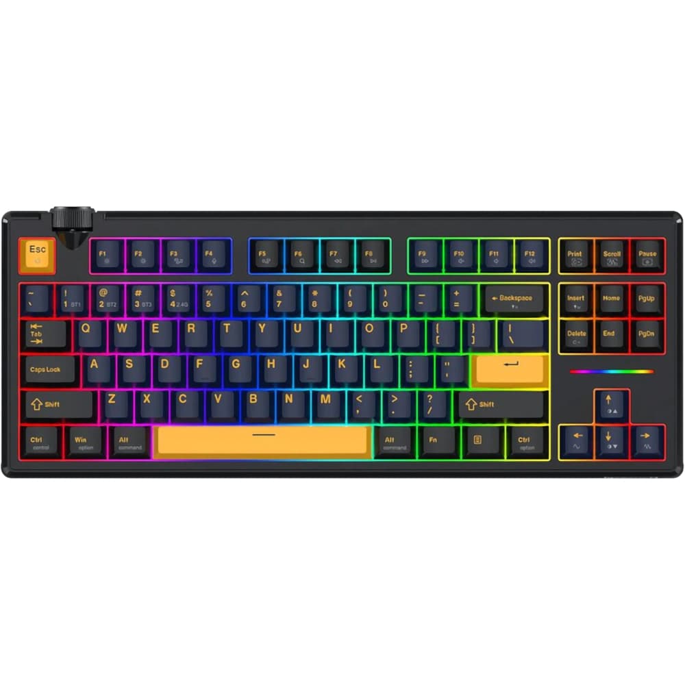 Tastatura Gaming Wireless mecanica REDRAGON Cyclone Pro TKL, Bluetooth, USB, Layout US, negru