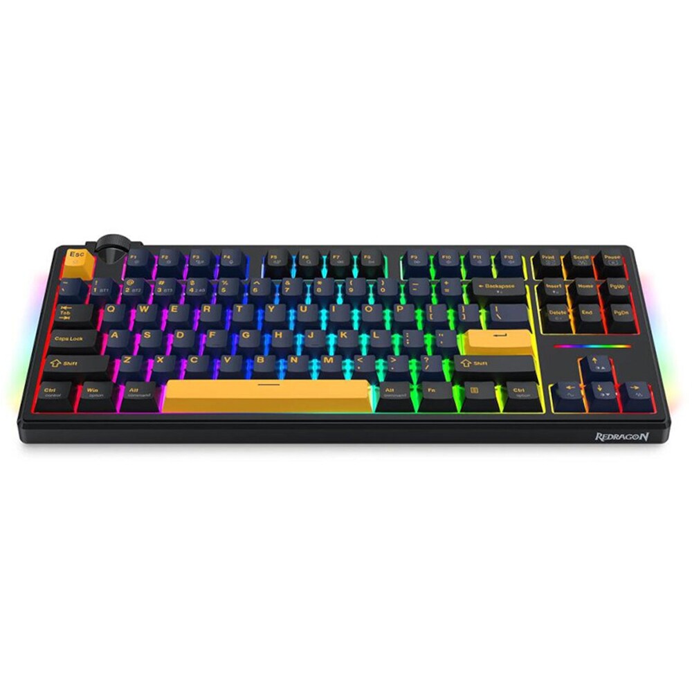Tastatura Gaming Wireless mecanica REDRAGON Cyclone Pro TKL, Bluetooth, USB, Layout US, negru