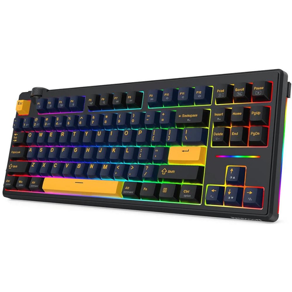 Tastatura Gaming Wireless mecanica REDRAGON Cyclone Pro TKL, Bluetooth, USB, Layout US, negru