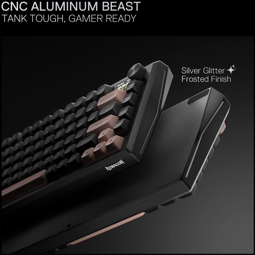 Tastatura Gaming Wireless mecanica REDRAGON Eclipse K720 Pro, Bluetooth, USB, Layout US, negru