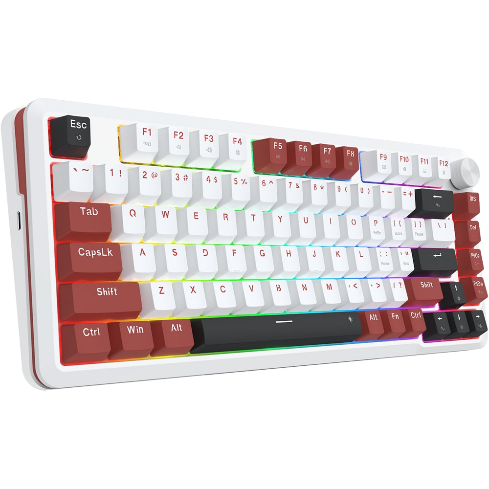 Tastatura Gaming mecanica REDRAGON Stormhunter, USB, Layout US, alb