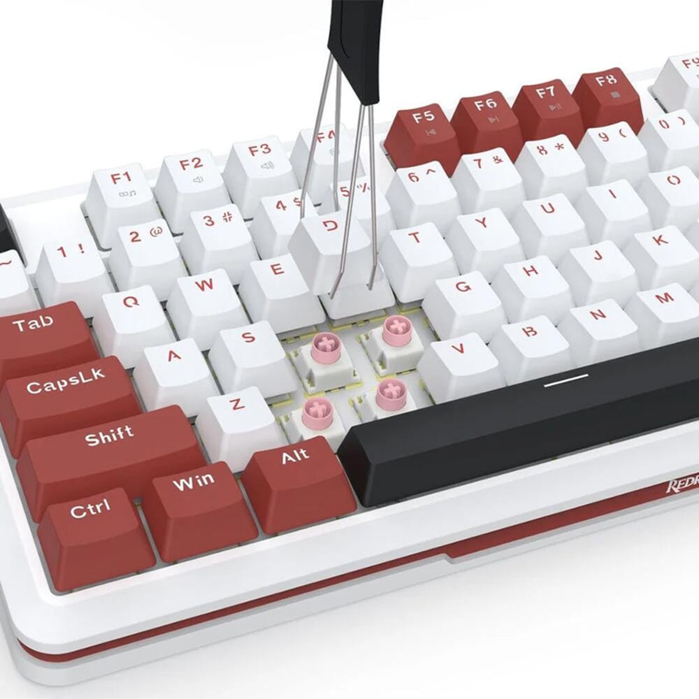 Tastatura Gaming mecanica REDRAGON Stormhunter, USB, Layout US, alb