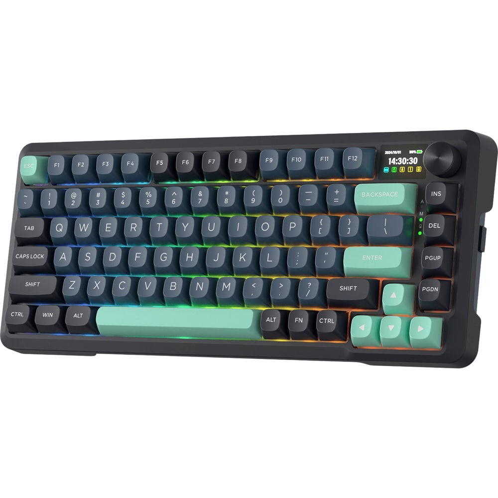 Tastatura Gaming Wireless mecanica REDRAGON Behemoth Pro, Bluetooth, USB, Layout US, negru-verde