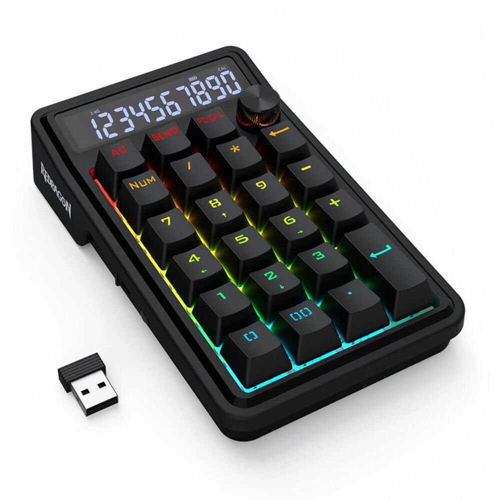 Tastatura Gaming Wireless mecanica REDRAGON Numpad Cove, Bluetooth, USB, negru