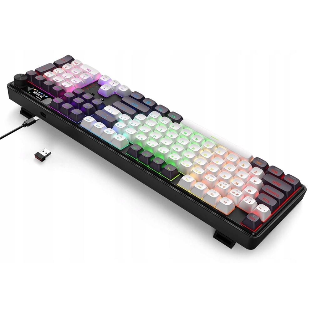 Tastatura Gaming Wireless mecanica REDRAGON Wyvern, Bluetooth, USB, Layout US, negru