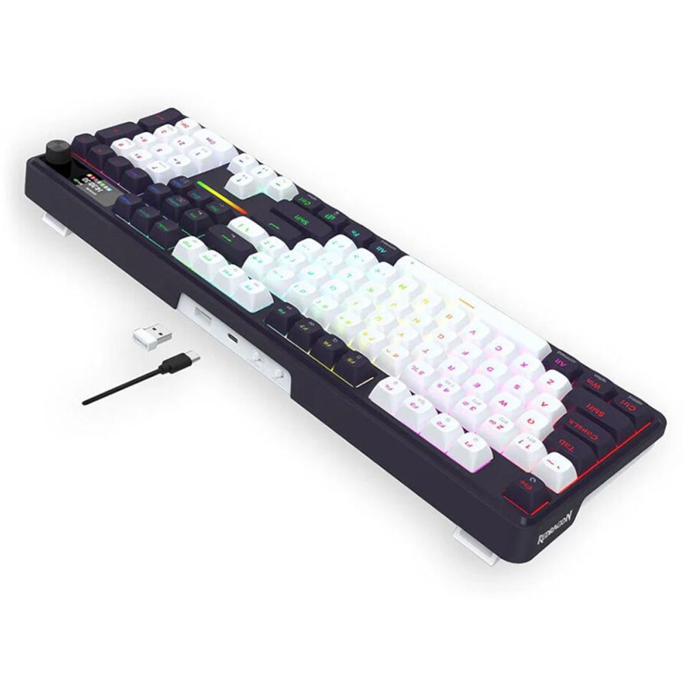 Tastatura Gaming Wireless mecanica REDRAGON Terraflare Pro, Bluetooth, USB, Layout US, negru