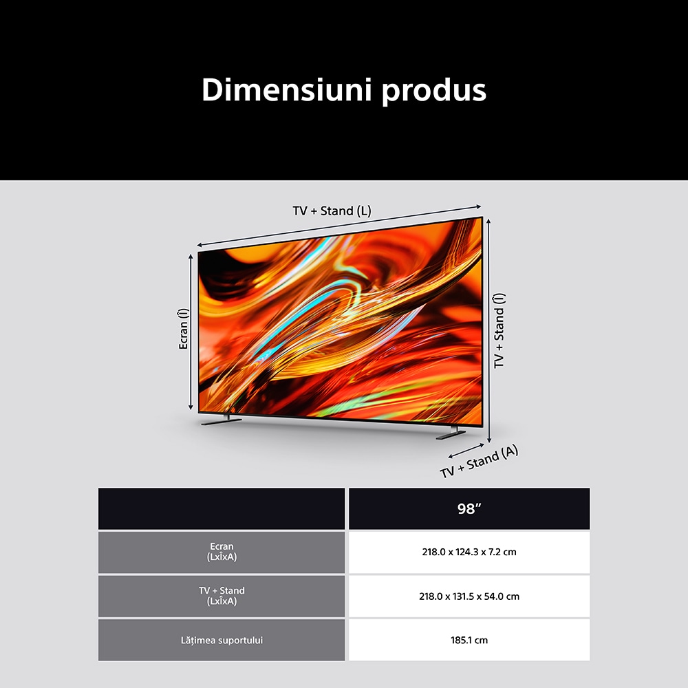 Televizor True RGB LED Smart SONY BRAVIA 7 II 85XR75M2, Ultra HD 4K, HDR, 248cm