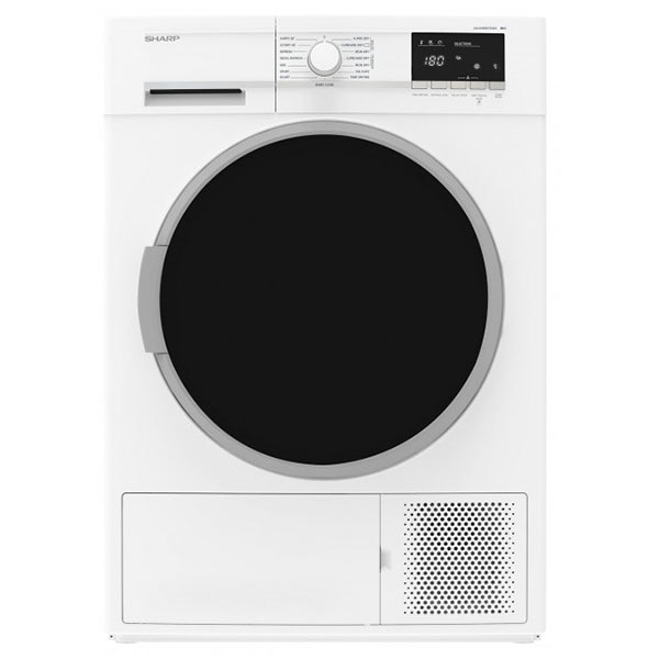 Uscator de rufe SHARP KD-GHB8S7GW2-EE, Pompa de caldura, 8kg, 15 programe, Clasa A++, alb