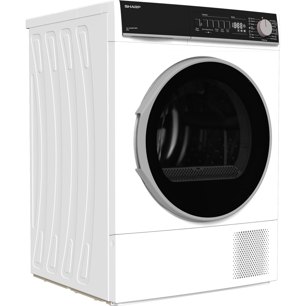Uscator de rufe SHARP KD-NHB8S7GWD-EE, Pompa de caldura, 8 kg, 15 programe, Clasa D, alb