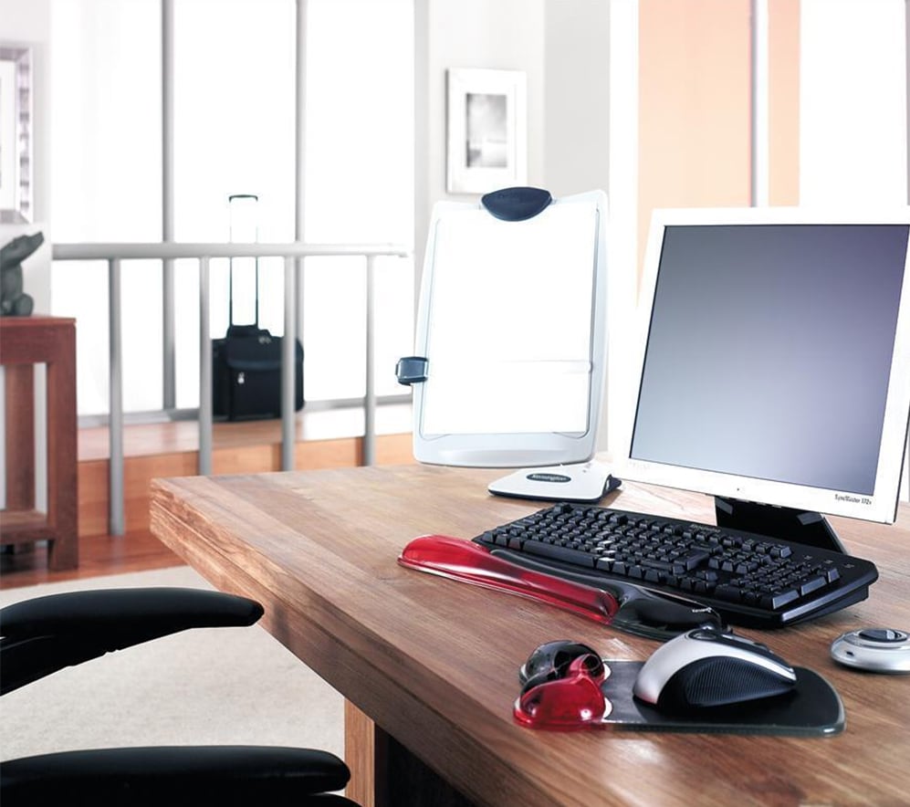 Mouse Pad KENSINGTON Duo Gel, suport ergonomic pentru incheietura mainii, rosu-negru