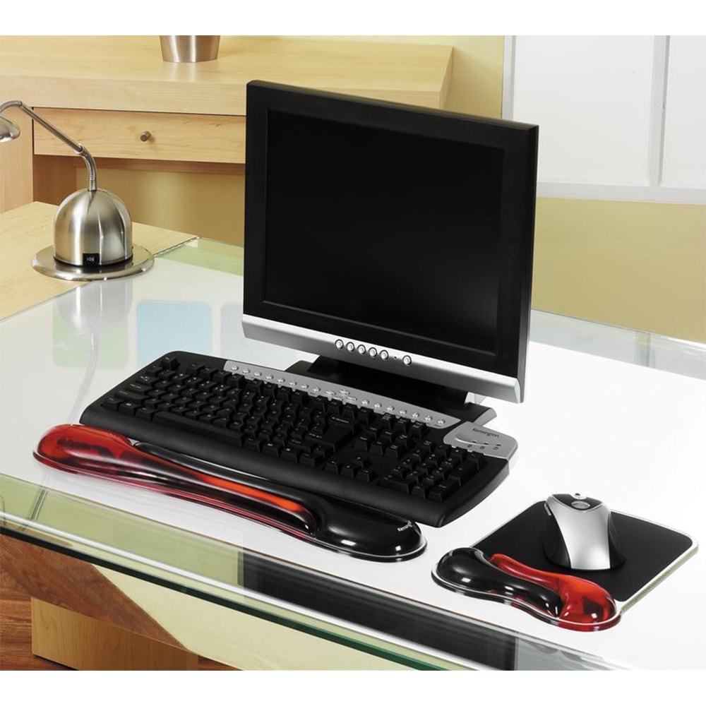 Mouse Pad KENSINGTON Duo Gel, suport ergonomic pentru incheietura mainii, rosu-negru