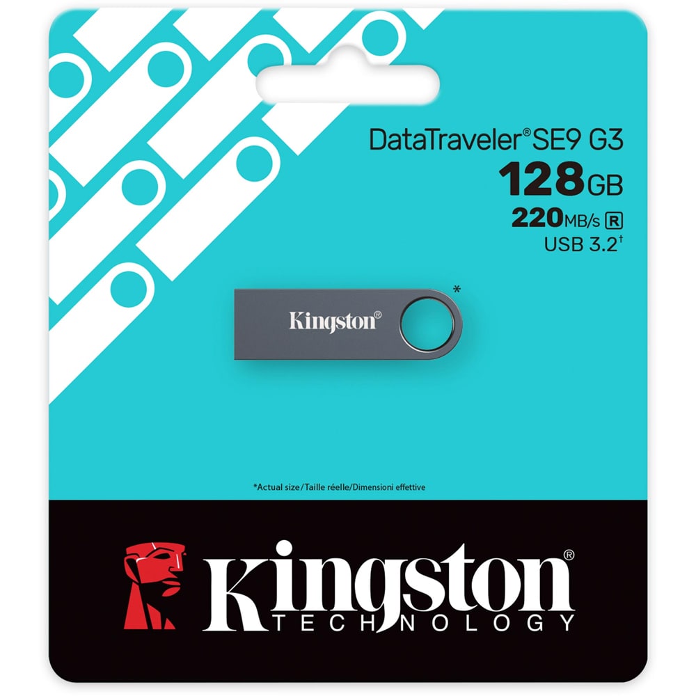 Memorie USB KINGSTON DataTraveler SE9 G3, 128GB, USB 3.2, negru
