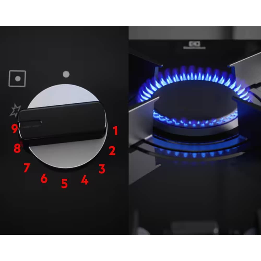 Plita incorporabila ELECTROLUX KGG643723L, Gaz, 4 arzatoare, negru