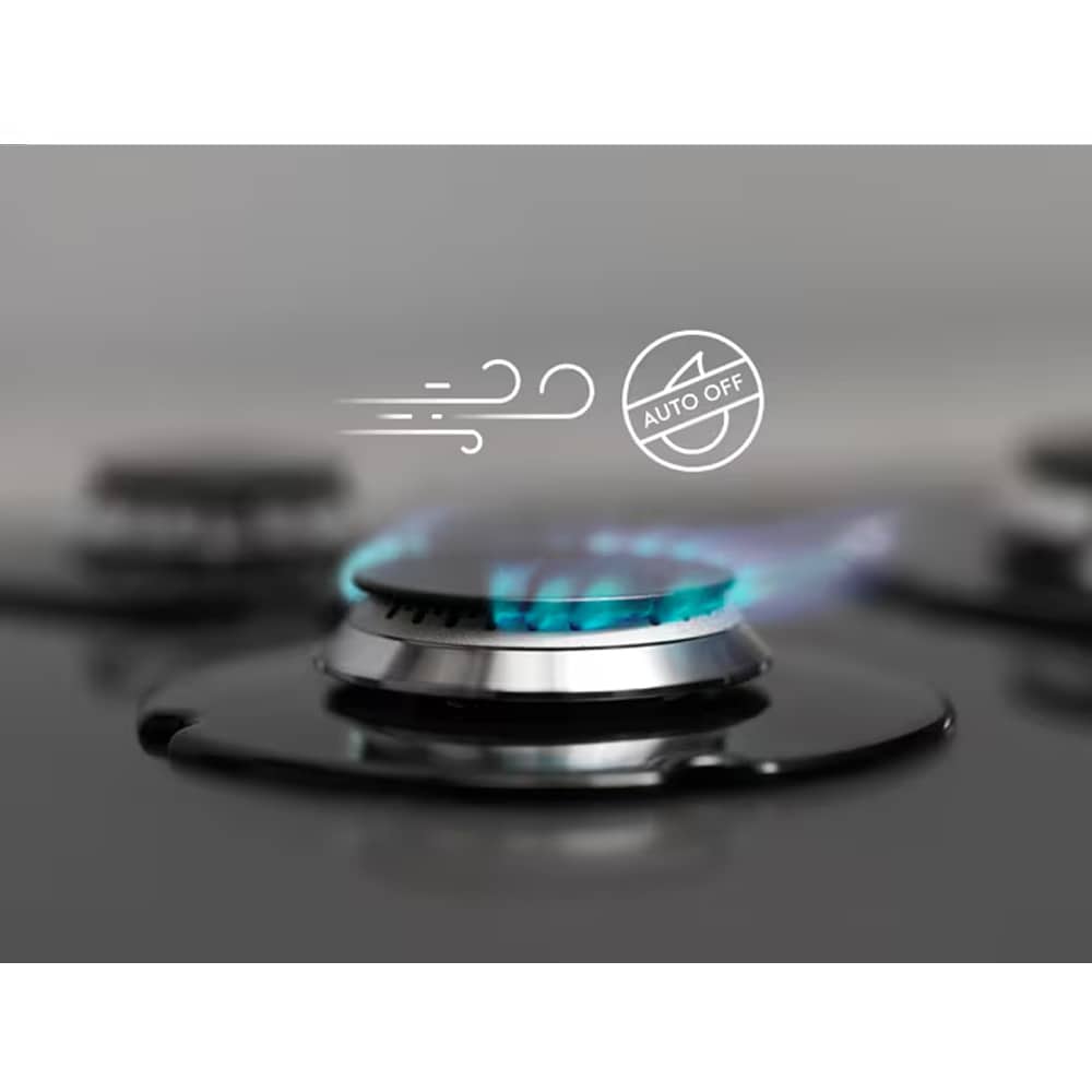 Plita incorporabila ELECTROLUX KGS9536RN, Gaz, 5 arzatoare, Wok, negru
