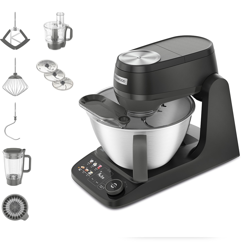 Robot de bucatarie KENWOOD Smart-Touch KHC40.060BK, vas 4.3l, blender 1.5l, 1000W, 9 trepte viteza, negru