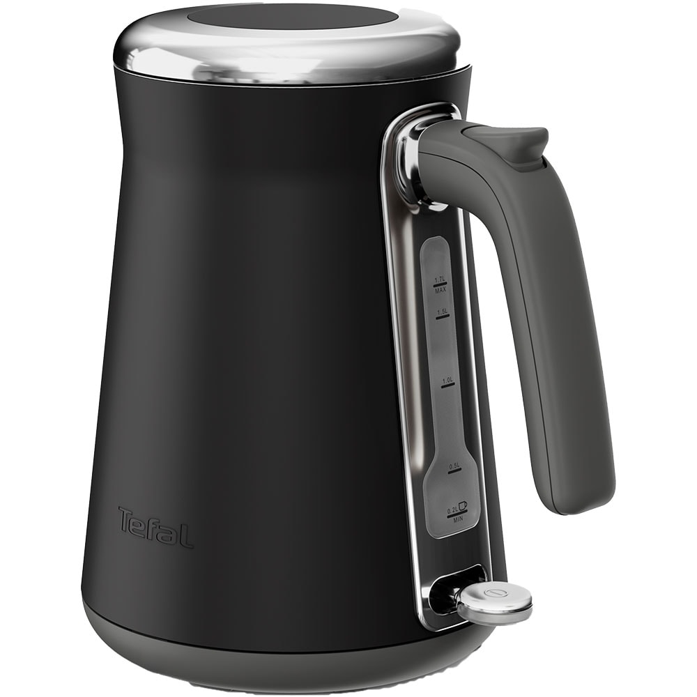 Fierbator apa TEFAL Collection KI6668E0, 1.7l, 2400W, negru-argintiu