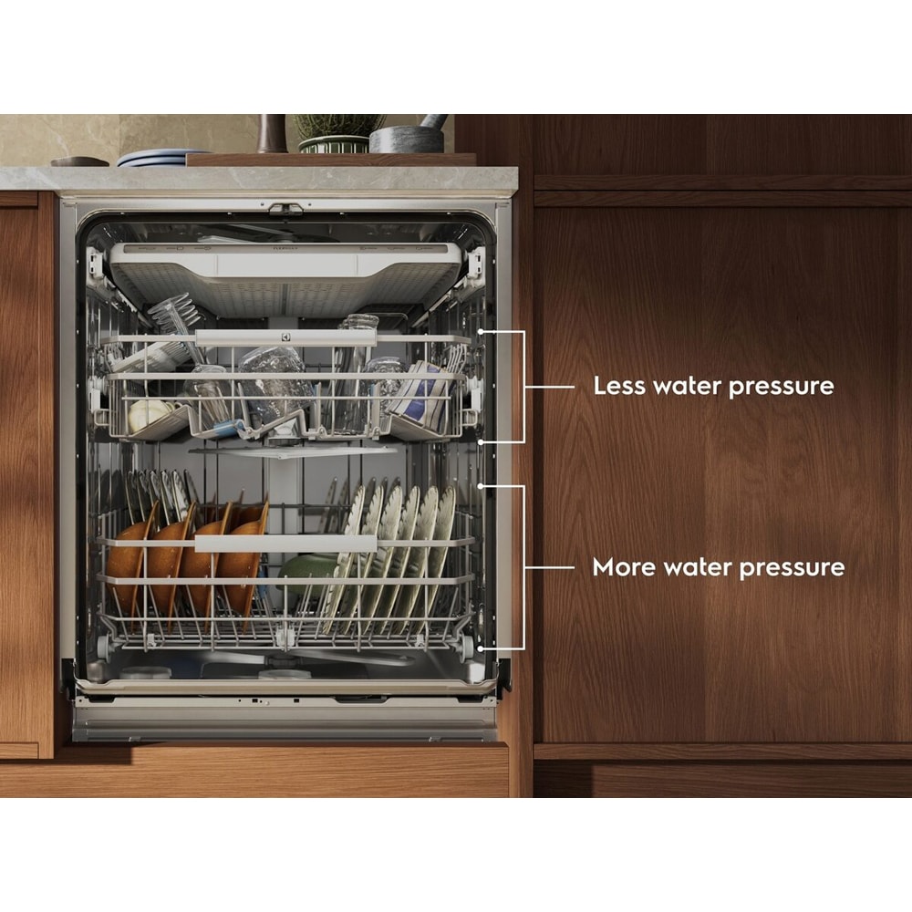Masina de spalat vase semi-incorporabila ELECTROLUX KI82X220SX, AirDry, 14 seturi, 9 programe, 60 cm, Clasa A, inox