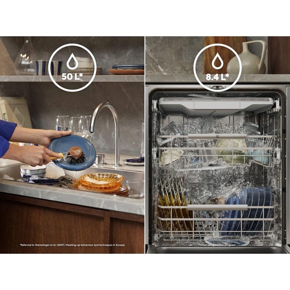 Masina de spalat vase semi-incorporabila ELECTROLUX KI82X220SX, AirDry, 14 seturi, 9 programe, 60 cm, Clasa A, inox